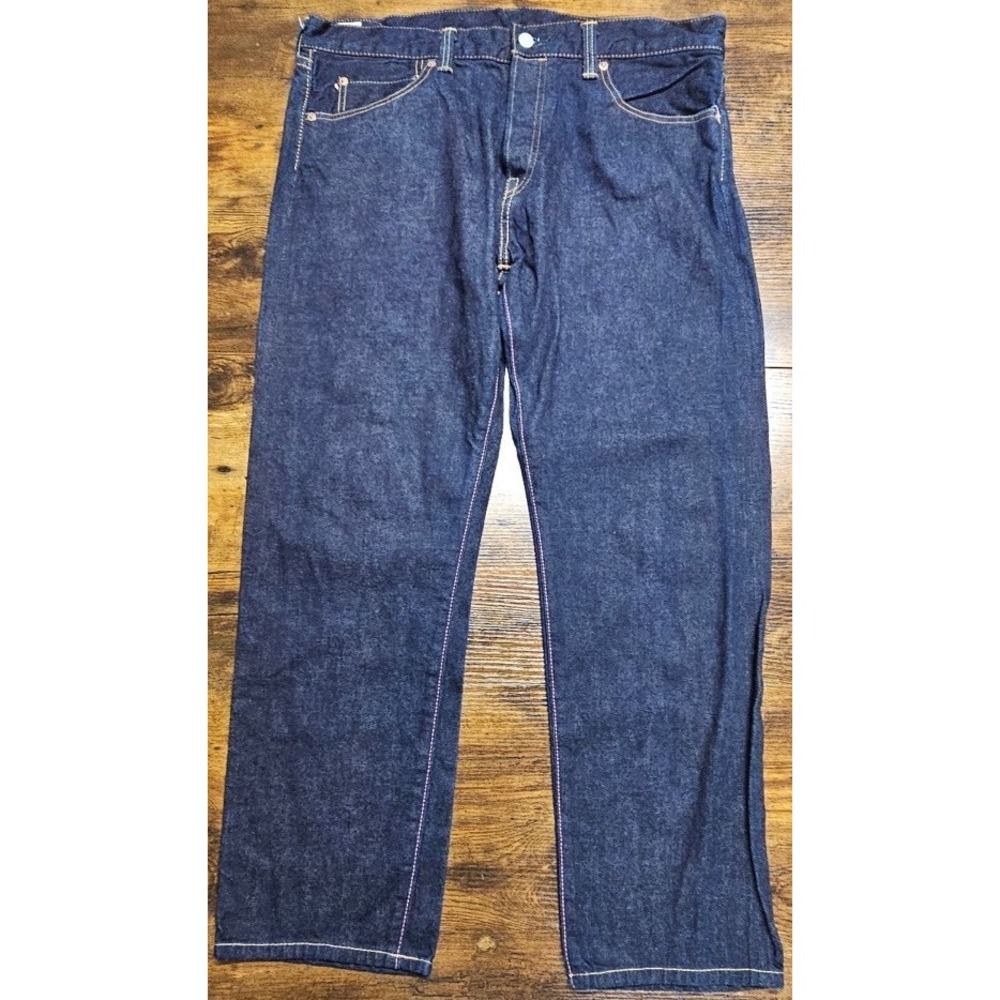 Momotaro Jeans GTB Slim Straight Raw Selvedge Cotton Blue Denim Size 38x29